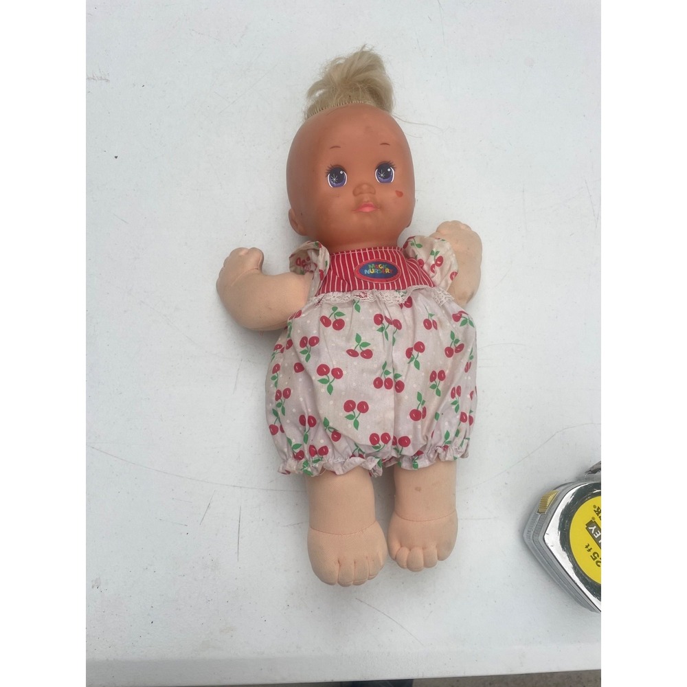 Magic Nursery Baby Newborn Doll Mattel‎ 1989 Cherry Outfit 14" 1980s